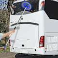 Miniatyrbillede 2 af 5: Bilvaskebørste Multifunktionelt bilvaskesæt bilvaskeværktøj er velegnet til rengøring af biler Campingvogne lastbiler og rengøring (1 ekstra hoved)