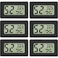 Miniatyrbillede 1 af 5: 6 stk Mini Digital LCD Termometer Hygrometer Temperatur Luftfugtighed -50~70℃ 10%~99% RH Bærbar Termometer Thermo Hygrometer Indikator til Kontor Kit