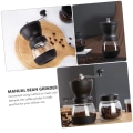 Miniatyrbillede 5 af 5: Manuel kværn kaffebønner manuel espressokværn manuel espressokværn kaffeespresso rustfrit stål kværn møtrik rejse håndkværn glas