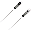 Miniatyrbild 1 av 5: 2-pack Kökstermometrar, digital termometer med lång sond, snabbläsande matlagningstermometer, köttermometer för norr, kött, olja