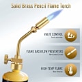 Miniatyrbild 5 av 5: Betterlife Propangas Svetsbrännare Huvud Mapp Mässing Justerbar Penna Brännare Munstycke Flamkontroll 15cm（1 set）