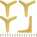 Sats med 4 möbelfötter i metall, 17 cm