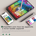 Miniatyrbillede 4 af 4: Universal Tablet Stylus (Sort + Rosaguld) til Touch Screen, 2 i 1 Kapacitiv iPad Stylus til iPhone/iPad/Pro/Mini/Air/Samsung/Tablet