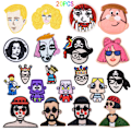 Miniatyrbillede 2 af 4: 20 stk. Cartoon Character Computer Broderet Pirat Prinsesse Broderede Klædestickers