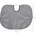 Miniatyrbillede 2 af 5: Frisør/Barber Shawl - Justerbar Sort og Hvid Stribet Hårklippingskåbe - Kort Stil