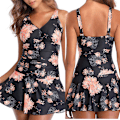 Miniatyrbillede 1 af 4: Badedragt til kvinder, Plus Size, Blomstermønstret og elegant
