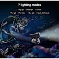 Miniatyrbillede 5 af 5: Lommelygte - Dykkerlygte, 180W 18000 Lumen Undervands 80M Lys Vandtæt Dykkerlommelygte til Dykkeraktiviteter til Udendørs Lejr, (Sort)-