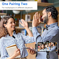 Miniatyrbilde 3 av 5: 2-pak trådløs lavaliermikrofon for iPhone iPad med ladetaske, 7H professionel reversmikrofon trådløs minimi