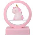 Miniatyrbillede 2 af 5: LED Natlampe, Enhjørning Musikboks med LED Lys, Enhjørning Bordlampe til Piger, Julefødselsdagsgave (1 stk, Pink)
