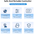 Miniatyrbillede 3 af 5: WiFi solcelleoplader controller + BT 60A Controllere MPPT MPPT 12V / 24V / 36V / 48V / 60V LCD display Output controller Dobbelt USB 5V SOLD CHELL TO TAP