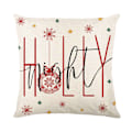 Miniatyrbilde 1 av 3: Juledekorasjoner - Juleputetrekk 45*45cm, Holly Night Holiday Juledekorasjon Hjem Sofa Dekorasjon