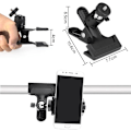 Miniatyrbilde 2 av 5: Stativkamerafesteklemme Fjærstativ Blitsreflektorholder 2 STK Multifunksjonskameraklemme med 1/4\" Skruekulehode for Studiobakgrunn