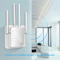 Miniatyrbillede 3 af 5: WiFi Repeater WiFi Signalforstærker Forbedret Dual-band 1.200 m Højeffekt router 2,4 og 5G (Sort, 90x173x70mm)