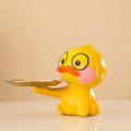 Miniatyrbilde 2 av 5: Europeisk tegneserie liten gul and multifunksjonell oppbevaringsbrett hjem stue skrivebord harpiks dekorative ornamenter innflyttingsgave (1 stk)