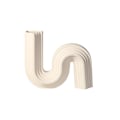 Miniatyrbillede 1 af 5: 1 stk. snoet æstetisk vase cool S-formet vase enkel geometrisk form kunst dekoration håndlavet bryllup fødselsdag julegave (hvid)