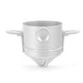 Miniatyrbillede 1 af 5: Hvidt, genanvendeligt kaffefilter i rustfrit stål uden papir til manuel, permanent kaffebrygning, bærbart, højpræcisions 304 rustfrit stål