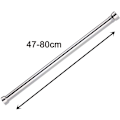 Miniatyrbilde 5 av 5: Utrekkbar klesstang, klesskap, klesstang, rustfritt stål, spennstang, skapstang, for, garderobe, dusj, balkong