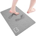 Miniatyrbilde 2 av 5: Sklisikker badematte absorberende baderomsteppe diatomitt mikrofiber badematter rask grå 40 × 60cm