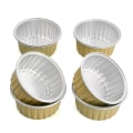 Miniatyrbild 1 av 4: Set med 10 minipieformar Quiche Pie Tartformar, Muffin Cupcake-formar, Äggform Puddingform DIY-verktyg, Non-Stick Coating Quiche Bakformar (Guld)