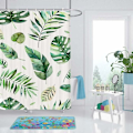 Miniatyrbild 2 av 5: Duschdraperi 120x180 cm Draperier Resistent Ord -resistent i polyestertyg 3D Badkarsdraperier med krokar duschdraperier för hus badrum ho