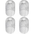 Miniatyrbillede 1 af 5: 4 stk. tagrendersigter ca. tagrenderfiltre tagrendernet stop bladsigte sigte bladgitter tagrenderdæksel rustfrit stål 6,69 x 3,15 tommer