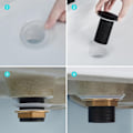 Miniatyrbilde 4 av 4: Vaskepropp uten overløp, Ulytid Click Clack baderomsvaskpropp, Universal Standard-G 1 ¼, Matt svart finish