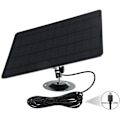 Miniatyrbillede 5 af 5: 10W 5V 2000mAh Micro USB Solpanel 360 Graders Rotation Vandtæt Vægmontering Monokrystallinsk Silicium Solpanel til USB Kamera Sort