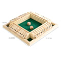 Miniatyrbild 5 av 5: Stäng lådan tärningsspel av (2-4 spelare) för smarta barn  vuxna [4-sidig stort träbrädespel, tärningar  Stäng-lådan-regler] Smart spel för lärande