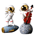 Miniatyrbild 1 av 5: Band Astronaut Astronaut Prydnad Grossist Vardagsrum Skrivbords Hem Prydnad Liten Prydnad Present Violinist Guld