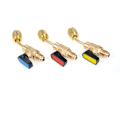 Miniatyrbillede 3 af 5: Kølemiddel påfyldningsslange med kuglehane til kølemiddel R12 R22 R502 Aircondition samler læder 2 1/4 '' gevindrør (sæt med 3)