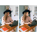 Miniatyrbilde 4 av 5: Ringlys med klemme, 6 tommers LED videokonferanselys, 3 fargemoduser, 11 lysstyrkenivåer for YouTube-videoportrett, Vlog, bærbar PC/skjerm