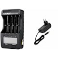 Miniatyrbild 1 av 5: Lii-500 Batteriladdare Intelligent Laddare med 4 Batteriplatser LCD-display för Ni-Mh Ni-Cd Li-Ion Uppladdningsbara Batterier Stöd, (Laddare)