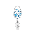 Miniatyrbillede 4 af 5: 4 stk. Blomster Leopard Blad Akryl Patch Badge Reel med Tilbagekaldelig Klips, Studerende Gave, Tilbagekaldelig ID Badge Holder, Badge Holder