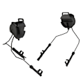 Miniatyrbilde 2 av 5: Hjelm skinneadapter 1 par svart hjelm skinneadapter hengende skinneadapter hjelmholder jakt hørselvern