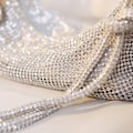 Miniatyrbillede 3 af 4: Håndtag Rhinestone Aften Clutch Guld Funklende Krystal Aften Bryllup Tegnebog og Tote Skuldertaske