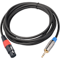 Miniatyrbillede 1 af 5: XLR Jack 3,5 mm kabel, hun XLR mikrofonkabel til 3,5 mm mini jack til videokameraer, digitale spejlreflekskameraer, computeroptagelsesenhed osv. - 1 m