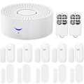 Miniatyrbild 1 av 5: Multifunktionellt WiFi intelligent säkerhetslarmsystem, dörrsensor och fönsterlarm, mänsklig infraröd detekteringslarm