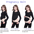 Miniatyrbillede 2 af 5: Beige, XL（100-130cm）Maternity Graviditetsbælte, Abdominal Lændestøttebælte, Justerbart Graviditetsbælte, Graviditetspandebånd Støttebælte, Pregna