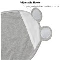 Miniatyrbild 3 av 5: 3 x Baby Swaddlers 0-3 månader (grå set) med huva bomull justerbar baby swaddle bag för baby pojke