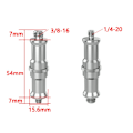Miniatyrbillede 3 af 4: 2-pak 3/8\" til 1/4\" lysstativadapter gevindadapter til mikrofonholder på kamerastativ