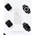Miniatyrbillede 3 af 4: Dual Interface USB/TYPE-C Bærbar Ur Trådløs Oplader til Apple Samsung Universal Ur Oplader (Hvid)