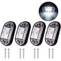 Miniatyrbilde 1 av 3: 4x4LED Sidelys Front og Bak Klaringslys Vanntette LED Markørlys 12V 24V Universal for Tilhenger Varebil Caravan Lastebil Buss - Hvit