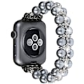 Miniatyrbilde 3 av 5: Kunstig elastisk stretch diamant smykke armbånd erstatningsstropp for kvinner jenter, perlearmbånd kompatibel med Apple Watch-stropp 38/40/41mm
