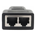 Miniatyrbild 5 av 5: 2 x RJ45 separator adapter 1 till 2 hona hona portar Internet förlängnings nätverkskontakter stöd för CAT5E CAT6E CAT6E CAT7 CAT5E CAT6E CAT7,