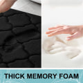 Miniatyrbillede 3 af 5: Memory Foam Bademåtte Tæppe 24x16in, Ultra Blød Skridsikker og Absorberende Badeværelse Tæppe, Maskinvask Tør, Komfortabel, Tæppe Tæppe til Badeværelsesgulv, Kar a