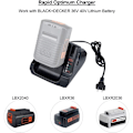 Miniatyrbillede 5 af 5: Passer til Black and Decker 36V / 40V lithium batterioplader til lithium-ion batteri: LBXR36LCS36 LCS40 36V LBXR36 LBX36 LBXR2036 LBX1540,