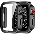 Pikkukuva 1 / 5: 2 kpl 40mm (musta) kotelo yhteensopiva Apple Watch 44mm Series 6 SE Series 5 Series 4 näytönsuojalla, ultraohut naarmuuntumaton kova kotelo V