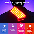 Miniatyrbilde 4 av 5: LED LED LED Panel RGB 3000K-8500K med variabel intensitet 12 CRI97 CRI Lyseffekter+ Integrert batteri med Cold Grift Adapter for Vlog Live Stre