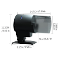 Miniatyrbilde 2 av 4: Automatisk akvariumdispenser, automatisk fôringsautomat for akvariefisk (210ml - drives av batteri)