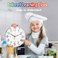 Miniatyrbild 3 av 5: Barnklocka Väggklocka Lärande-Pedagogisk Väggklocka för Barn, Tidslärare Analog med övningar, för att hjälpa barn att lära sig klockan mer